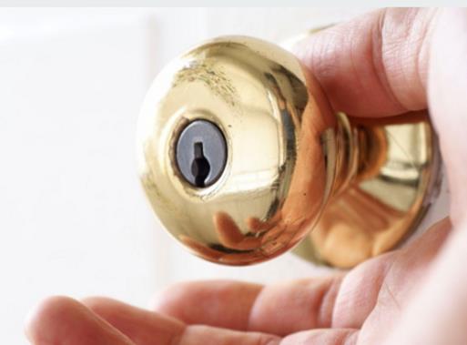 Brass doorknob